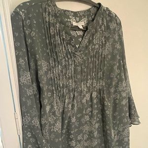 Charter Club v neck blouse with flutter sleeves